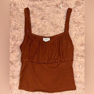 West of Melrose rusted orange cropped tank